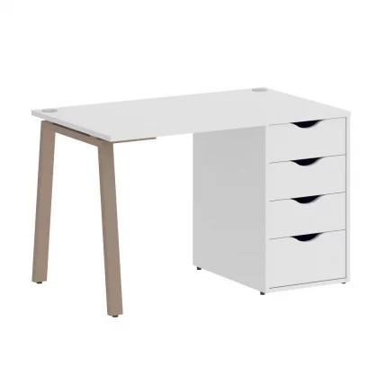 Стол письменный ХОМЕ ОФФИCЕ ВР.СП-3-118.4.А Белый/Мокко металл / HOME OFFICE VR.SP-3-118.4.A_0