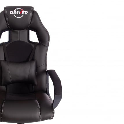 Кресло ДРИВЕР (22) кож/зам/ткань, черный/черный , 36-6/ТВ-11 / DRIVER 36-6/TW-11_5