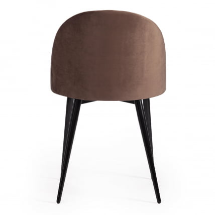 Стул МОНРО (мод. 710) ткань/металл, 56х51х80 см, высота до сиденья 47 см, коричневый баркхат 12/черный / MONRO (mod. barkhat_3