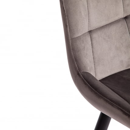 Стул АБРУЗЗО ( мод. 8060 ) металл/вельвет, 52 х 63 х 85 см, светло-серый (ХЛР 24)/черный / ABRUZZO mod. (HLR_7