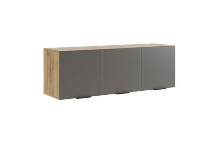 Антресоль трехдверная Бери МПР-026 Дуб крафт золотой/графит / MPR-026_0