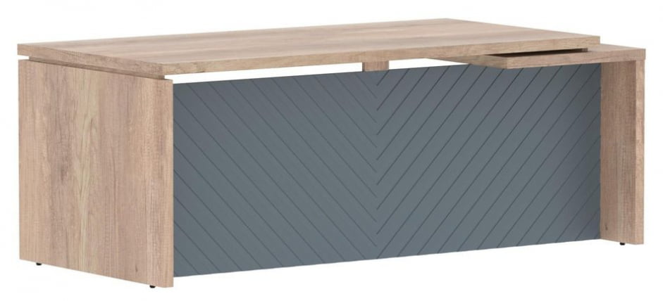 Стол руководителя левый Торр ЛУКС ТЛCТ 209 Л Дуб Каньон Серо-голубой / Torr LUX TLCT L_0