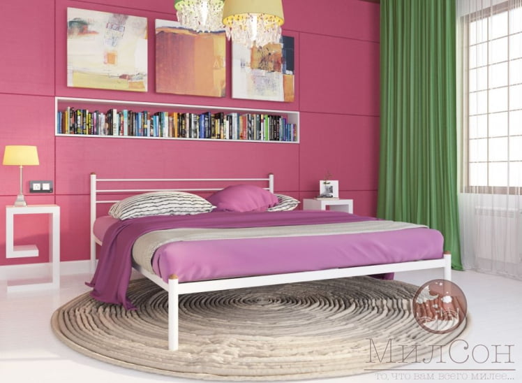 Кровать Милана 1200х1900 Белая_1