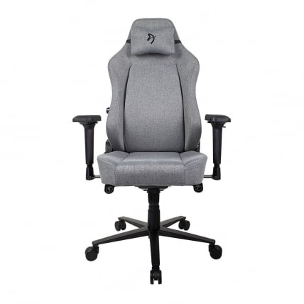 Геймерское кресло Ароззи Примо Вовен Фабриc Грей Блаcк лого / Arozzi Primo Woven Fabric Grey Black logo_2