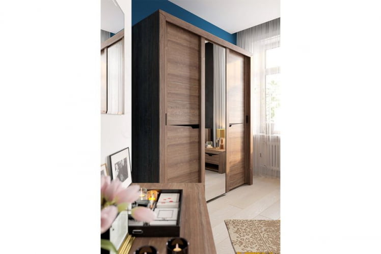 Шкаф с раздвижными дверями Соренто 16 Дуб Стирлинг_2