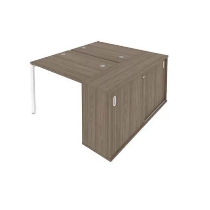 Рабочая станция с опорным шкафом-купе Метал СйстемБ.Б.РС-СШК-1.1 Вяз/Белый / Metal SystemБ.Б.РС-СШК-1.1_0