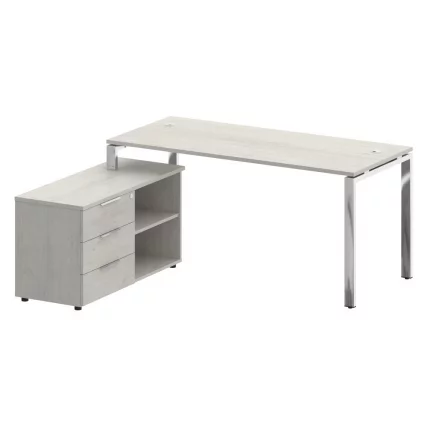 Стол рабочий руководителя с опорной тумбой левый МЕТАЛ СЙСТЕМ ДИРЕCТ БГ.СРТ-4.7 Л Дуб Наварра / METAL SYSTEM DIRECT_0