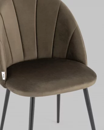 Стул для кухни Логан НЕВ велюр Коричневый / NEW_7