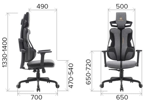 Кресло геймерское Еверпроф Сервал С Ткань Черно-серый / Everprof Serval S_11