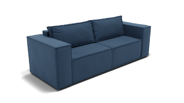 Диван Рашт (ЗР) Цвет фасада: Синий; Тип: Прямой; Материал фасада: Металл/Велюр_0