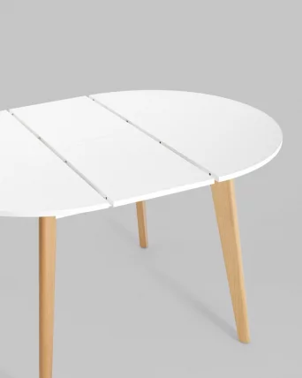 Стол раздвижной Рондо 100-135 Бук/белый / Rondo_3