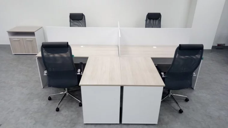 Стол прямой Дека ЛДСП каркас 75.07.16 Дуб Сантана светлый/Белый / Deka_7