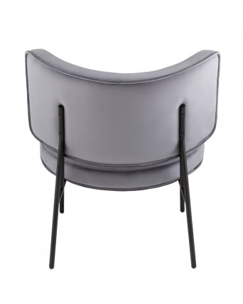 Кресло Дистриcт Лоунге велюр Серый / District Lounge_3