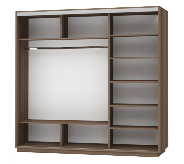 Шкаф-купе трехдверный Экспресс Трио Элемент 2400х2400х Ясень шимо тёмный / 2400х2400h_1