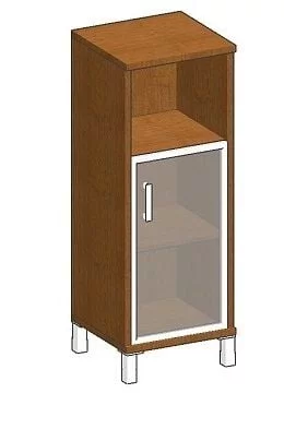 Стеллаж стекло в раме В421.4 Л Дуб девон / L_0