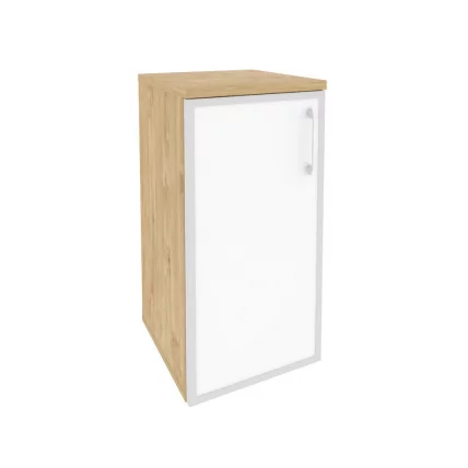 Шкаф низкий узкий левый ОНИКС О.СУ-3.2Р(Л) вхите Тиквуд Светлый / ONIX O.SU-3.2R(L) white_0