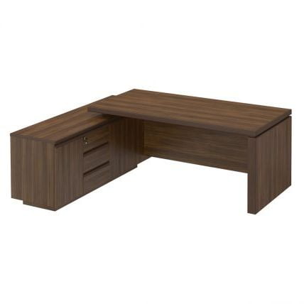 Стол руководителя на опорной тумбе МАРК МК 136 правый Орех тоскана / MARK_0
