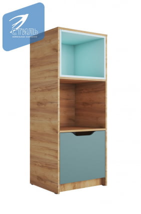 Стеллаж РИCХ СЖ-002 Мята/Сумеречный голубой/дуб крафт золотой / RICH_1