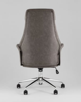 Кресло офисное ТопЧаирс Неома серый экокожа / TopChairs Neoma_3