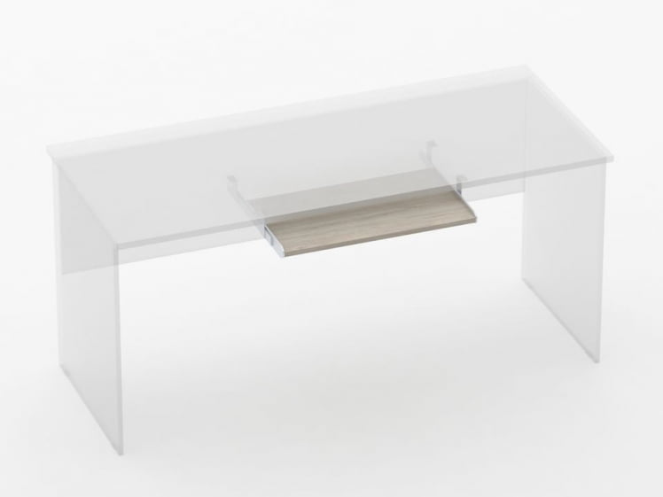 Полка под клавиатуру Твин ПК Дуб Сантана светлый / Twin_0