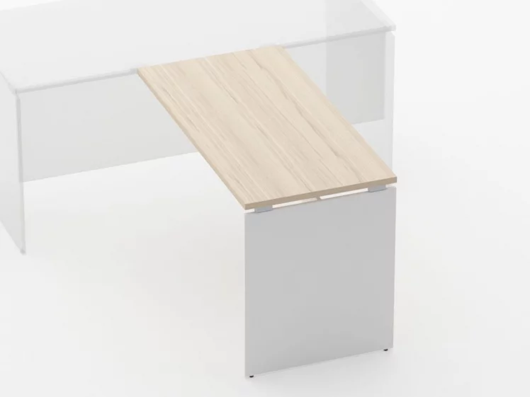 Брифинг-приставка для стола на ЛДСП опорах Дека 75.10.12 Туя/Белый / Deka_1