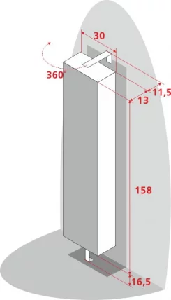 Поворотный зеркальный шкаф Зоом Арт Белый / Zoom Art_18