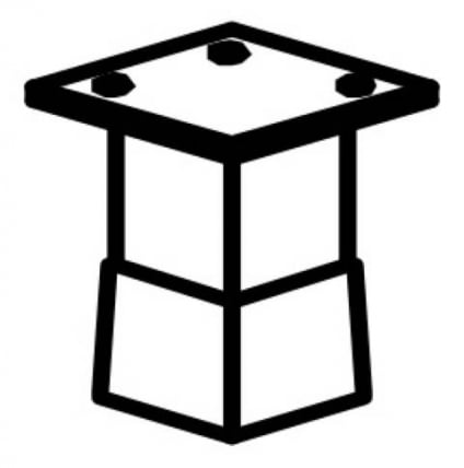 Опоры мебельные (набор из 6 шт) УЗ40-100-6 Алюминий / UZ40-100-6_0