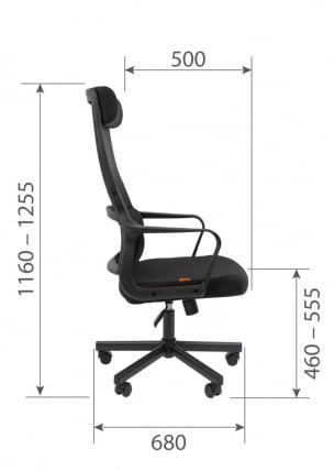 Кресло руководителя Чаирман 590 ткань/сетка Черный / Chairman_5