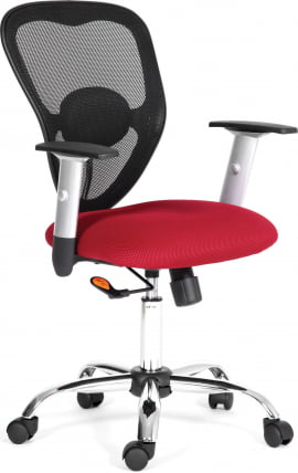 Офисное кресло для оператора CХАИРМАН 451 ТВ 13/АC (красный/черный) (Л) / CHAIRMAN TW 13/AC_1