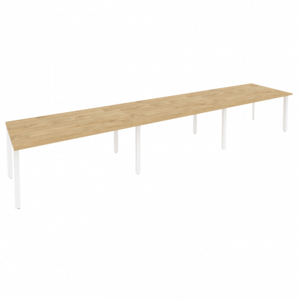 Стол переговорный (3 столешницы) ОНИКС О.МП-ПРГ-3.4 Тиквуд Светлый/Белый / ONIX O.MP-PRG-3.4_0
