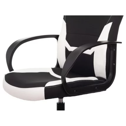 Кресло компьютерное БРАБИКС Алпха ГМ-018 Черное/белое / BRABIX Alpha GM-018_4