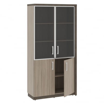 Шкаф комбинированный правый ВООД&СТОНЕ СФ-534894 Бетон Чикаго темный Дрифтвуд / WOOD&STONE_1