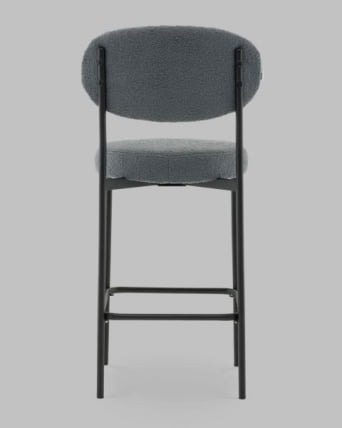 Стул полубарный Бриф ДД ПБ букле темно-серый / DD_4