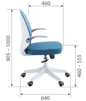 Детское компьютерное кресло CХАИРМАН CХ107 ткань голубой (М) / CHAIRMAN CH107 (M)_4