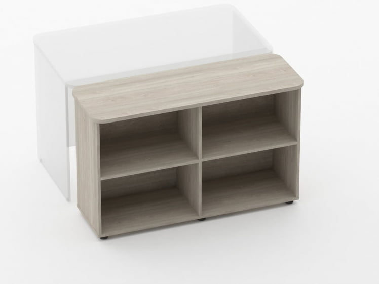 Тумба приставная к столу Глассй 3.18.102 Дуб сантана светлый / Glassy_0