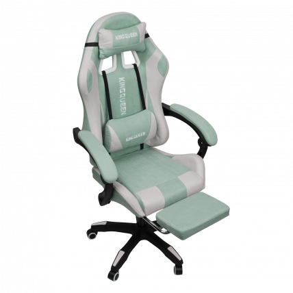 Кресло 1208, замша, цвет сине-белый с массажем, арт 1208-Блуе-Вхите / 1208-Blue-White_3