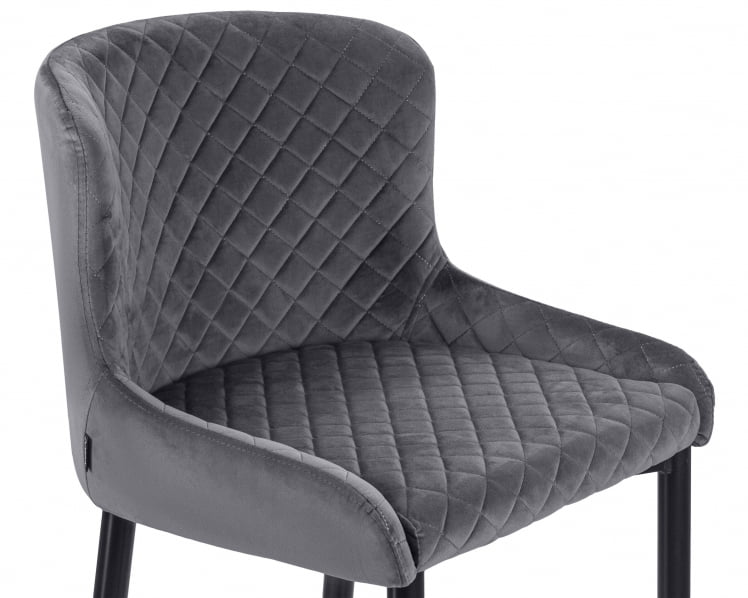 Стул полубарный ДОБРИН CХРИСТИАН 65 Темно-серый велюр В108-91 / DOBRIN CHRISTIAN V108-91_6