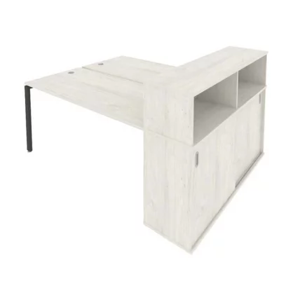 Рабочая станция с опорным шкафом-купе Метал Сйстем Б.РС-СШК-2.4 Наварра/Антрацит / Metal System_0