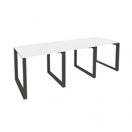 Рабочая станция на О-образном м/к ОНИКС О.МО-РС-3.0.8 Белый Бриллиант/Антрацит / ONIX O.MO-RS-3.0.8_0