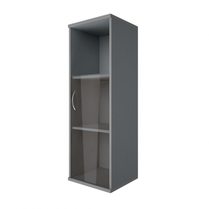 Шкаф средний узкий правый Рива А.СУ-2.2 Пр Клен/Металлик / Riva_0