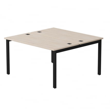 Бенч-система на 2 места на металлокаркасе, опоры 45 гр Еверпроф ЕВО 254С016 Дуб Соната Черный / Everprof EVO 254S016_0