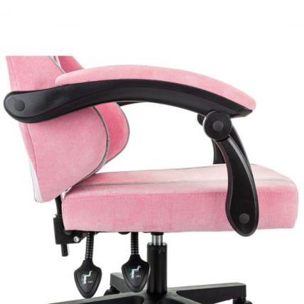 Кресло компьютерное БРАБИКС Шоотер ГМ-123, 2 подушки, ткань, розовое/серое / BRABIX Shooter GM-123,_7