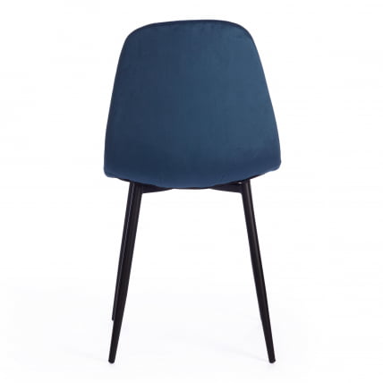 Стул БРЕЕЗЕ (мод. 4724) вельвет/металл, 44 х 53 х 87 см, Блуе (синий) ХЛР63 / черный / BREEZE (mod. Blue HLR63_3