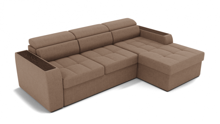 Диван Манчестер (ЗР) Цвет фасада: Светло коричневый; Тип: Левый/правый; Материал фасада: Металл/Велюр_0