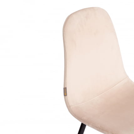 Стул БРЕЕЗЕ (мод. ДЖСC-58) Велюр/металл , 44 х 53 х 86 см, cреамй (кремовый) ХЛР 5 / черный / BREEZE (mod. JSC-58) creamy HLR_7
