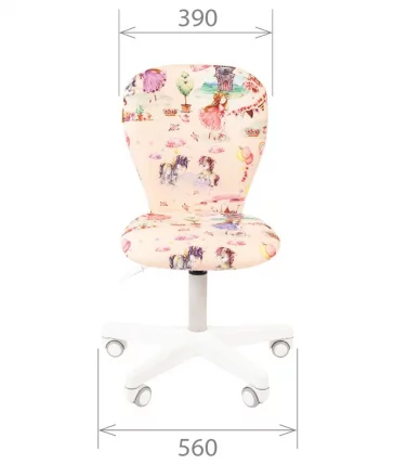 Детское кресло CХАИРМАН ТИН (Кидс) 105 белый пластик НЛО / CHAIRMAN (Kids)_3