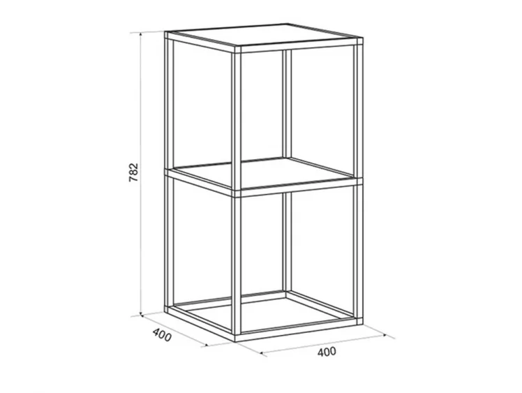 Стеллаж Лофт ЛМН-04 Черный муар-дуб сонома / LMN-04_1