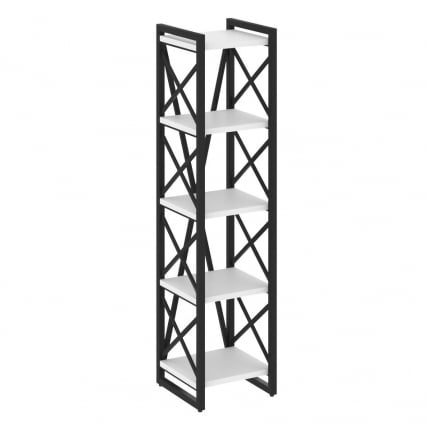 Стеллаж на регулируемых опорах - 5 полок ЛОФТ ВР.Л-МСТ.О-5.4 Металл черный Белый Бриллиант / LOFT VR.L-MST.O-5.4_0