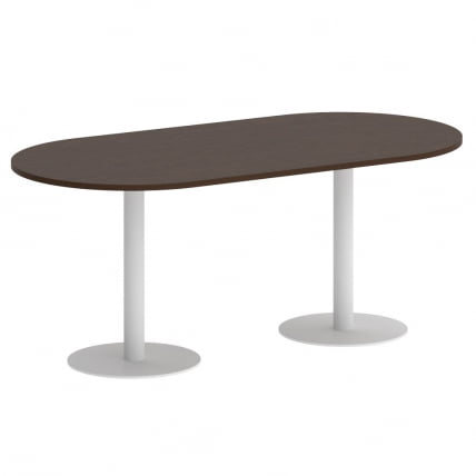 Стол овальный ХОМЕ ОФФИCЕ ВР.СП-5-180.1 Венге Цаво/Белый металл / HOME OFFICE VR.SP-5-180.1_0