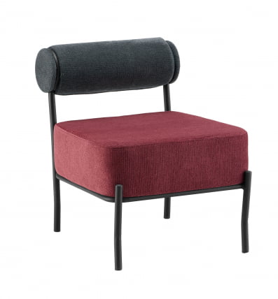 Кресло Понпоун К темно-серый бордо / Ponpoun_0